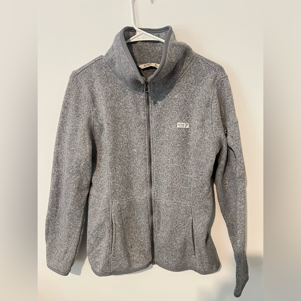 Old Navy Gray Full-Zip Sweatshirt